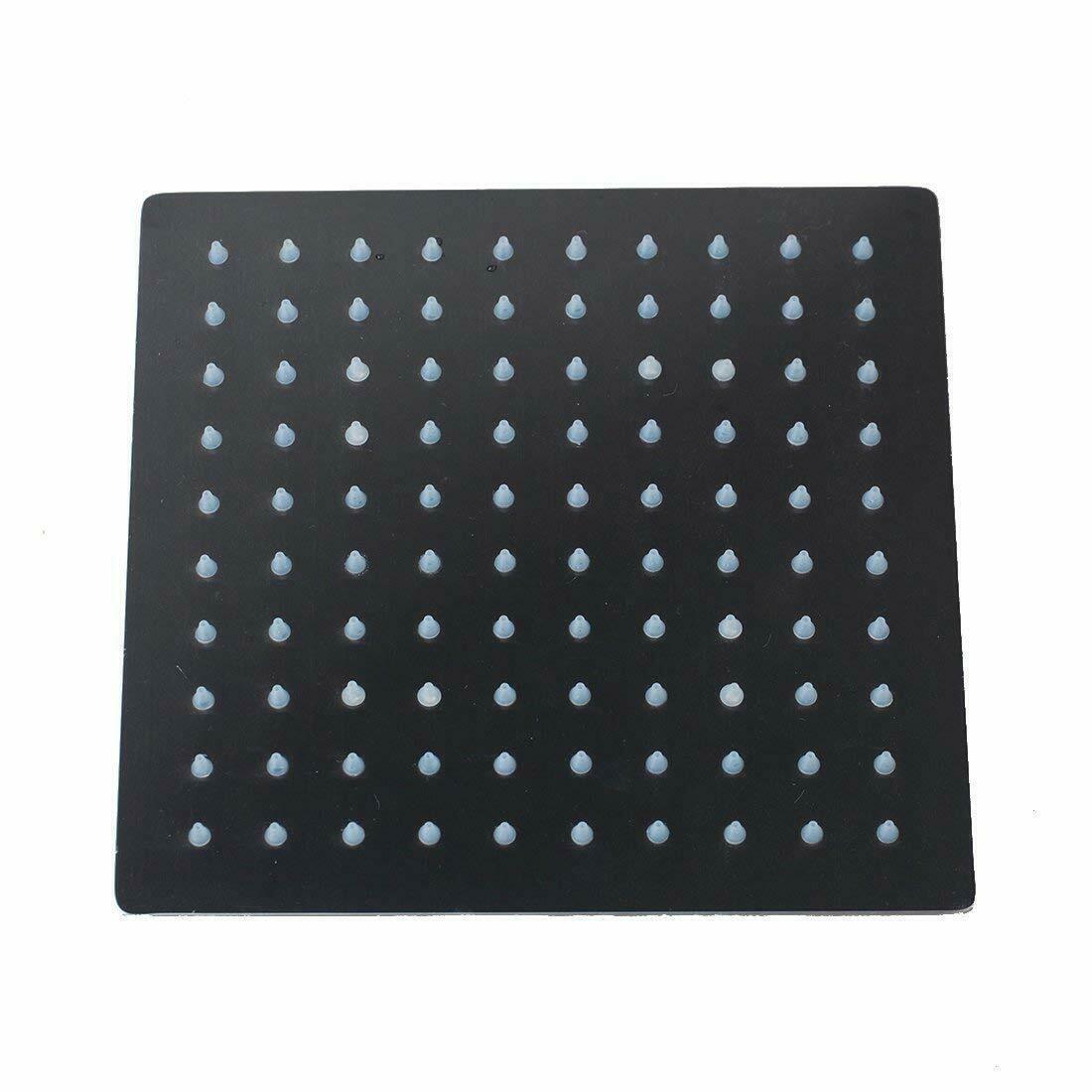 Matte Black 16-inch Square Rain Shower Head Top Over Shower Head - wonderland shower inc