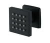 16inch ceiling mounted LED matte Black 3 way thermostatic valve that each function run at the same time and separately - wonderland shower inc