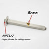 Brass 11-Inch Ceiling Mount Shower Arm (Brushed Nickel) with flange - wonderland shower inc