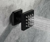 16inch ceiling mounted LED matte Black 3 way thermostatic valve that each function run at the same time and separately - wonderland shower inc