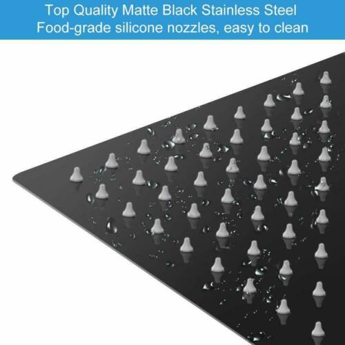 12inch 2 way Wall Mounted Matte Black Shower System with pressure balance Rough-in Valve Body and Trim - wonderland shower inc