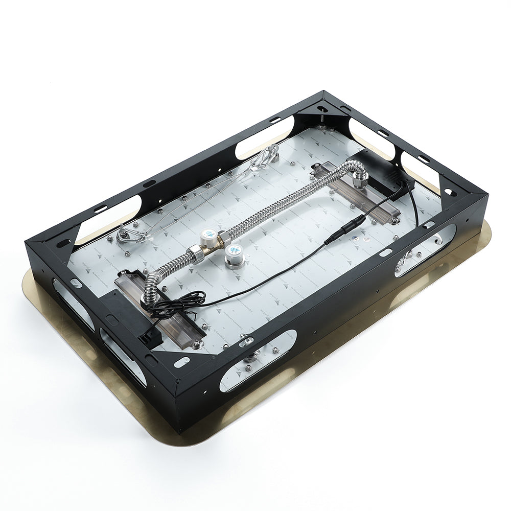 Elegant Gold 23x15 inch LED Music Shower Head with 4-Way Thermostatic Valve for Simultaneous and Independent Operation - wonderland shower inc