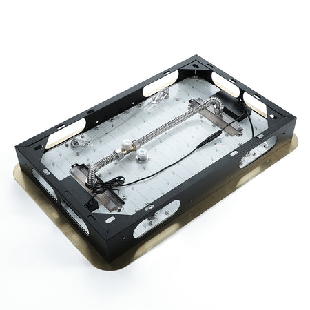 Elegant Gold 23x15 inch LED Music Shower Head with 4-Way Thermostatic Valve for Simultaneous and Independent Operation - wonderland shower inc