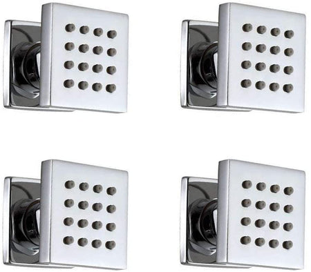 24inch LED Rain Shower Chrome Ceiling Mount 3 way touch digital  valve with 6 body jets - wonderland shower inc