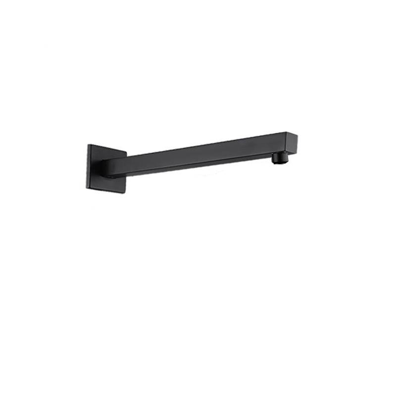 16-Inch or 22-inch Matte Black Wall Mount Shower Arm Brass - US Standard Size